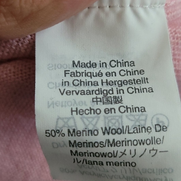 NWOT WOMEN'S MADEWELL PINK PULLOVER SWEATER MERINO - Picture 4 of 4